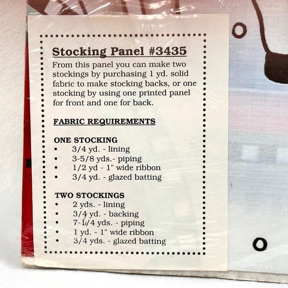 Vintage Daisy Kingdom Holiday Stocking Panel & Instruction #3435 (1990) - Picture 7 of 8